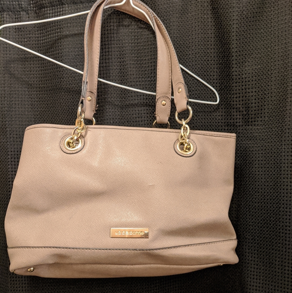 Liz claiborne beige purse